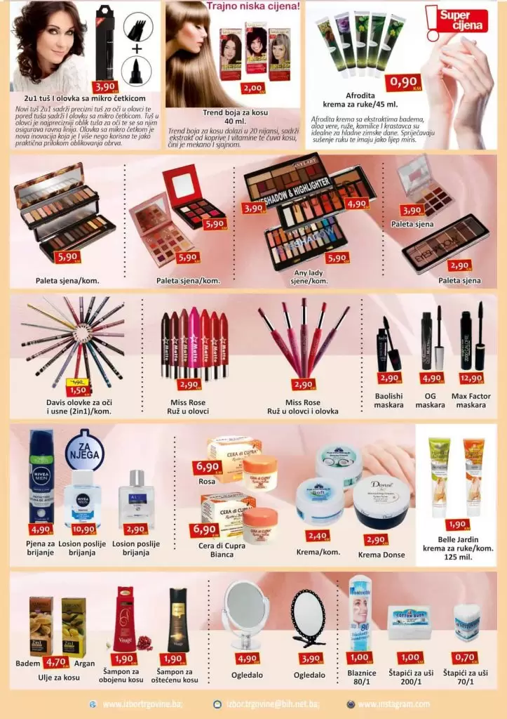 izbor trgovine letak. super akcija. katalog. sminka