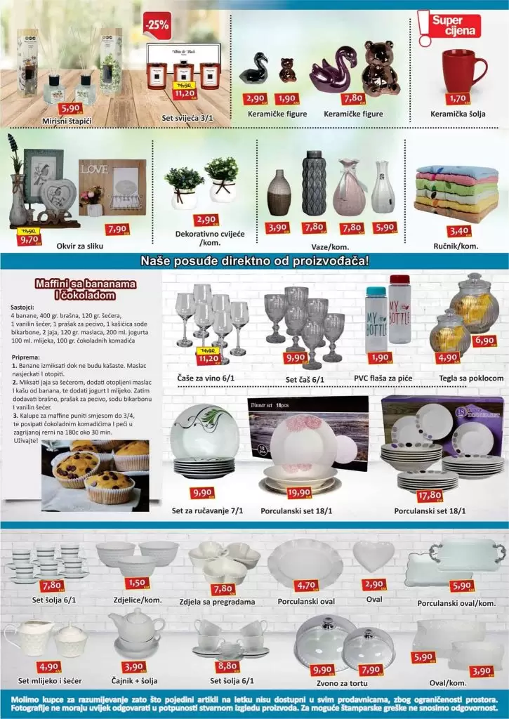 izbor trgovine letak. super akcija. katalog. posudje