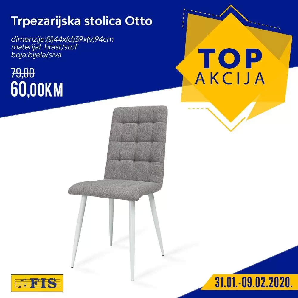 fis akcijski katalog. top akcija fis. snizenje. popust. trpezarijski stol