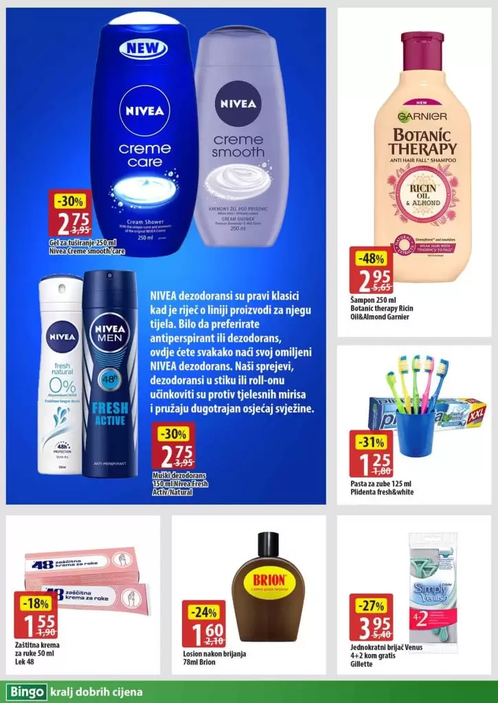 Bingo akcijski katalog. bingo letak. bingo super cijena. konzum akcija nivea 