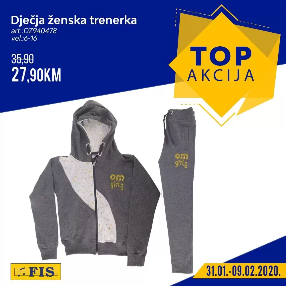 fis akcijski katalog. top akcija fis. snizenje. popust. trenerka