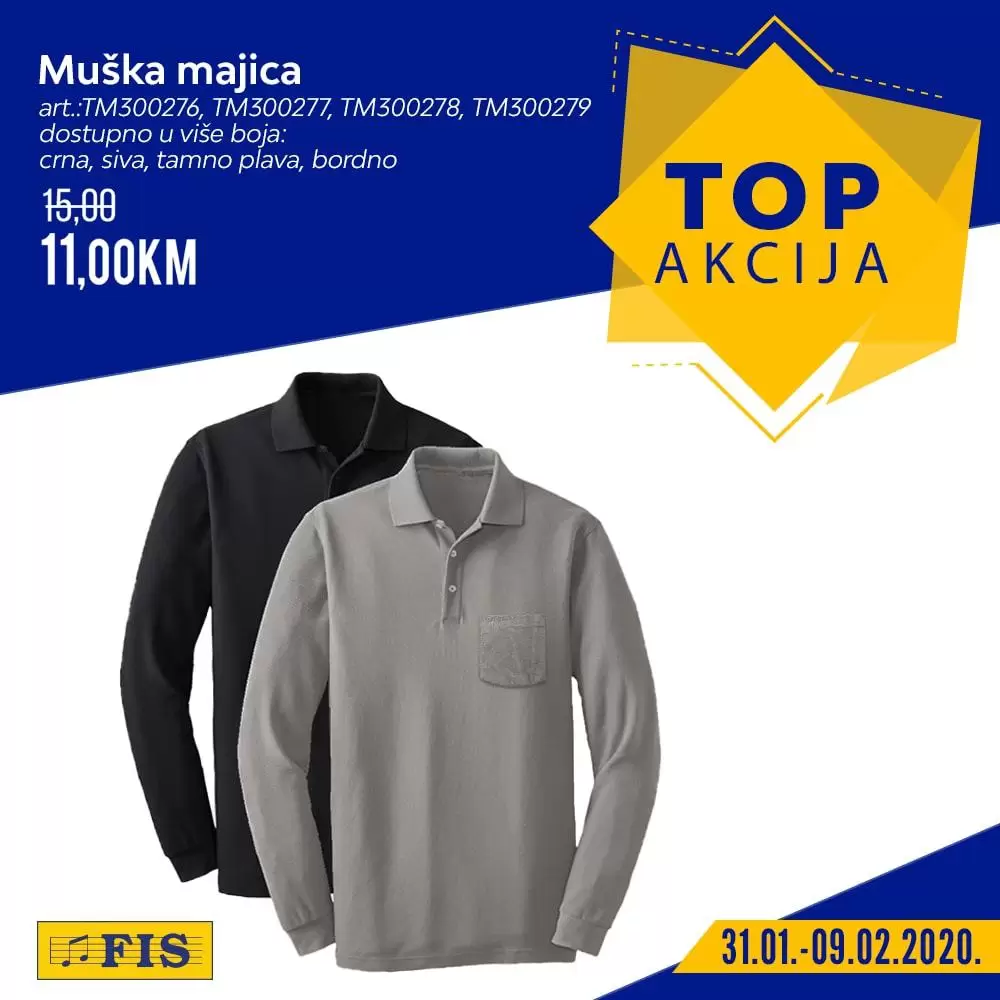 fis akcijski katalog. top akcija fis. snizenje. popust. majica