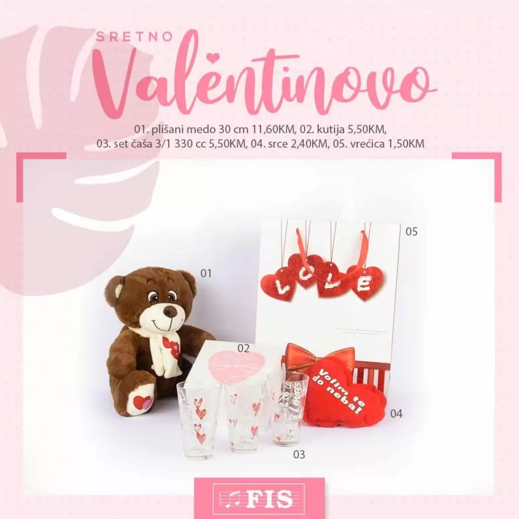 valentinovo u fisu. super akcija. kataloska akcija. ljubav