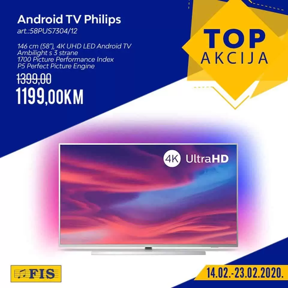fis katalog. fis akcijski katalog. top akcija. top cijene.  android tv