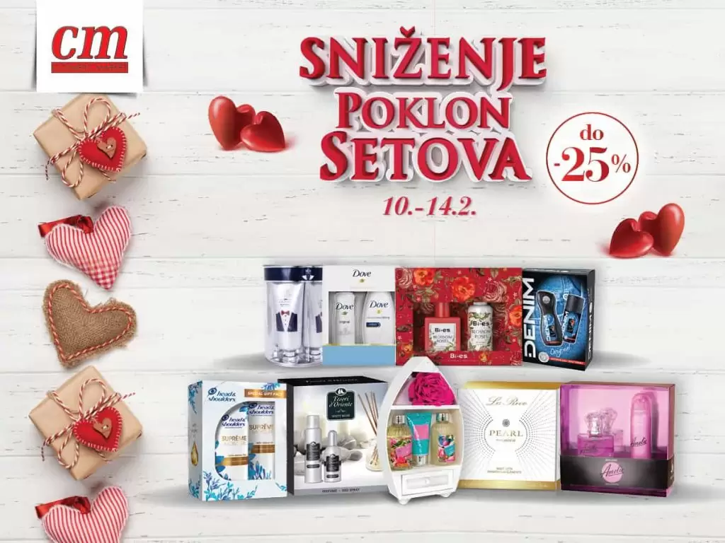 Gdje pronaći savršen poklon za vašu najdražu osobu? U cm-u vas od danas do 14.2. čeka sniženje poklon setova do -25%!