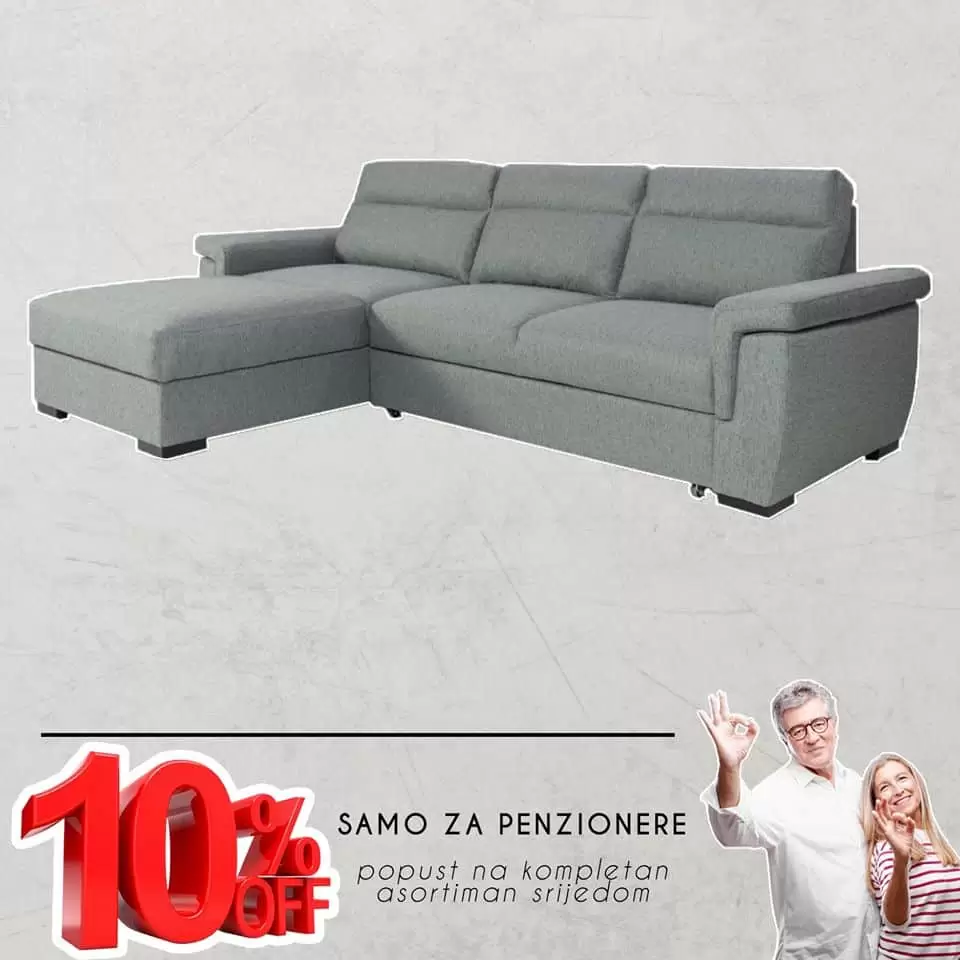 Sinkro salon namjestaja.  sivi ugao