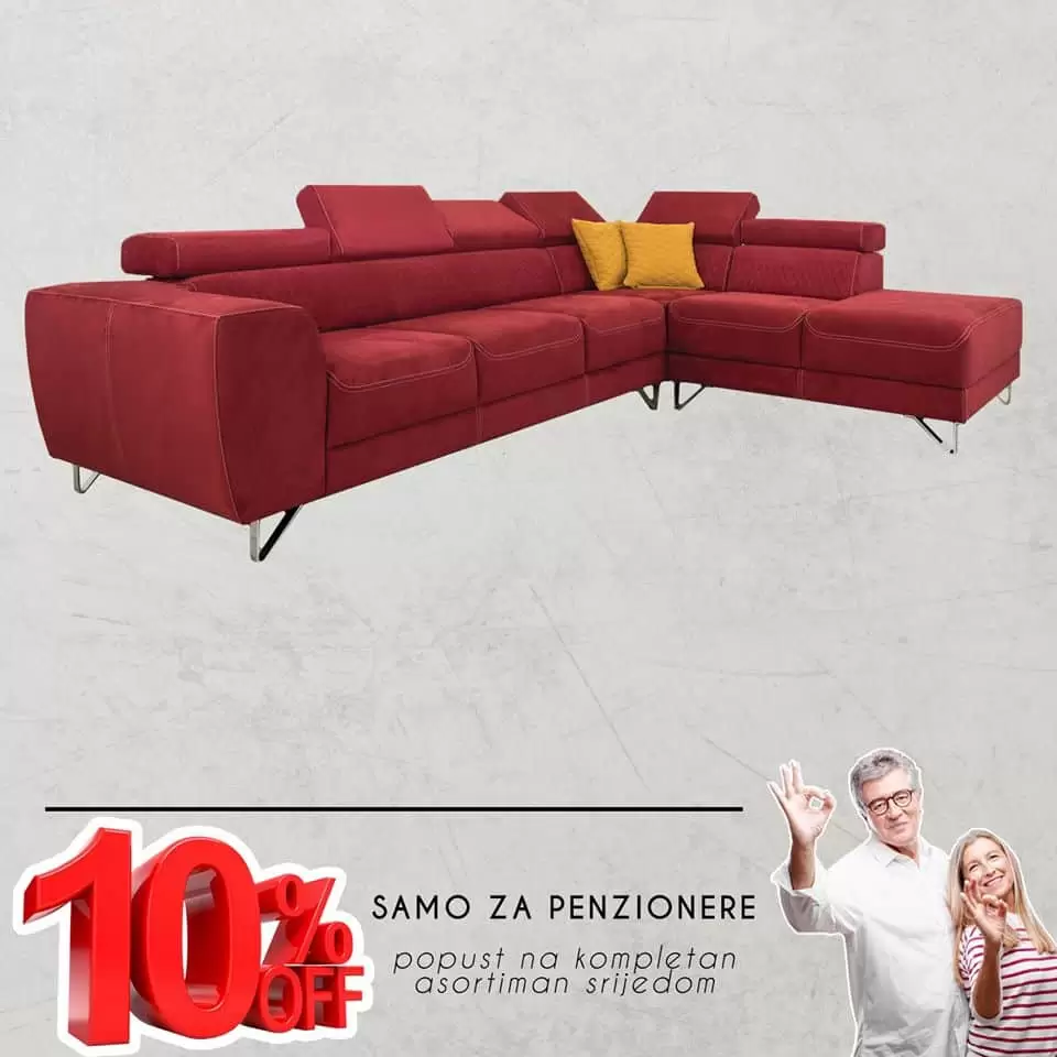 Sinkro salon namjestaja.  bordo ugao. dvosjed trosjed