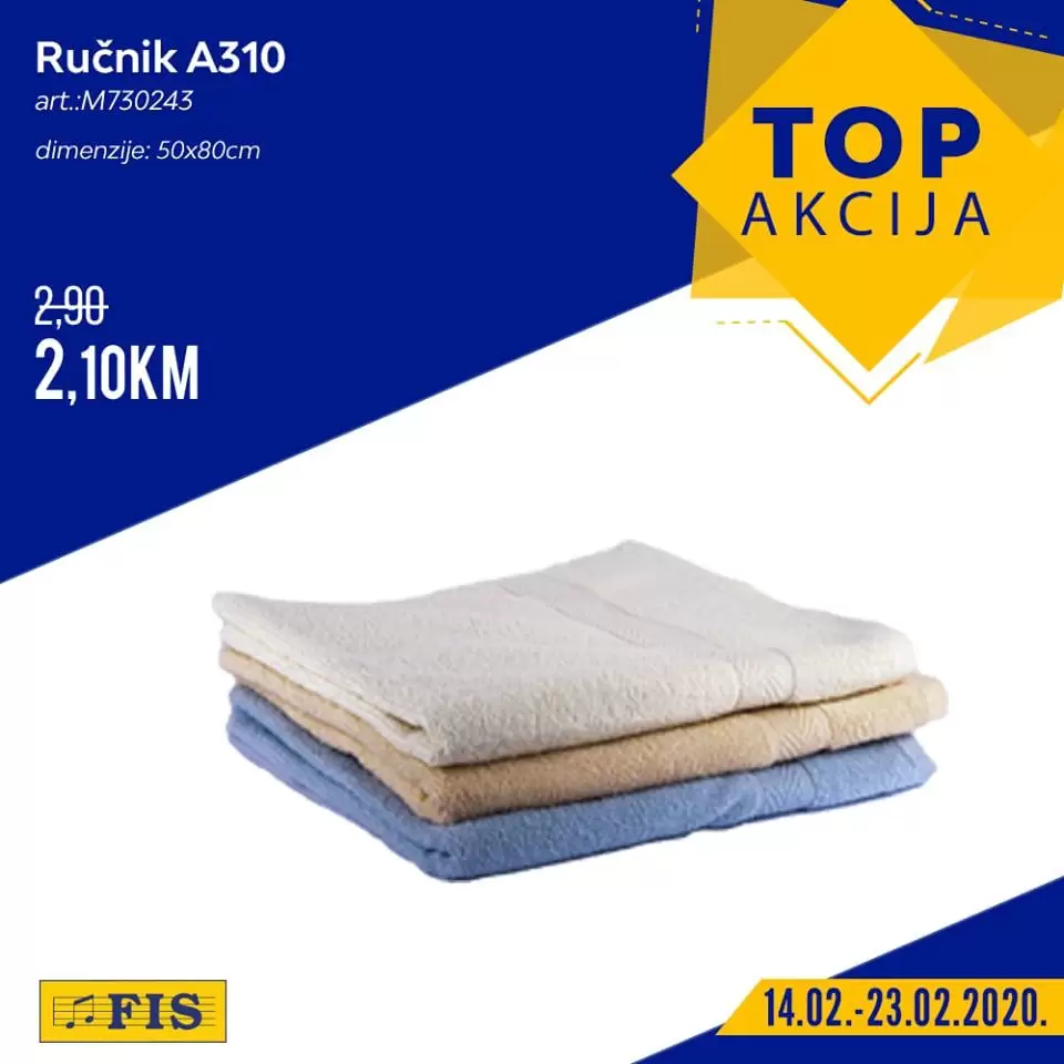 fis katalog. fis akcijski katalog. top akcija. top cijene.  peskir rucnik