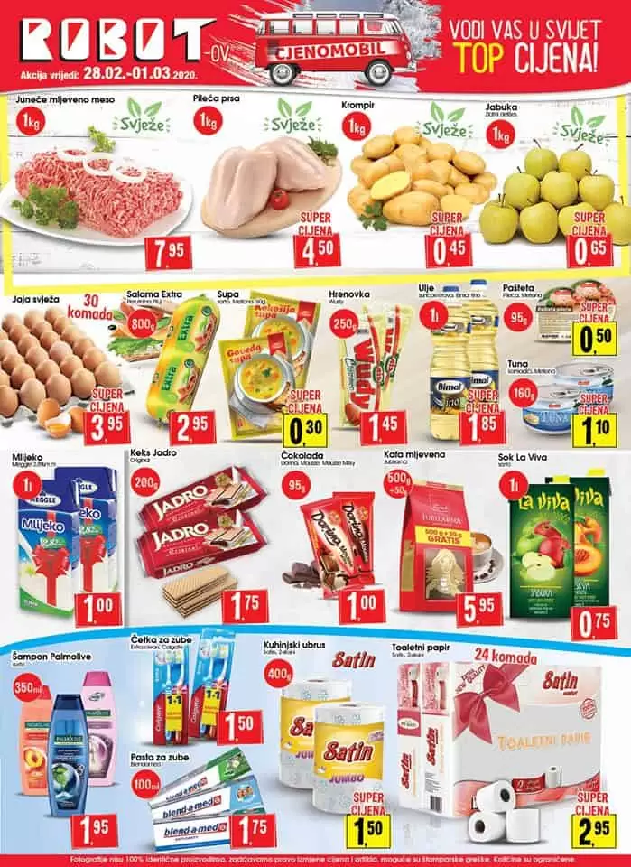Rbobot akcijski katalog. Robot katalog. prehrana. snizenje.  top akcija. rajlovac