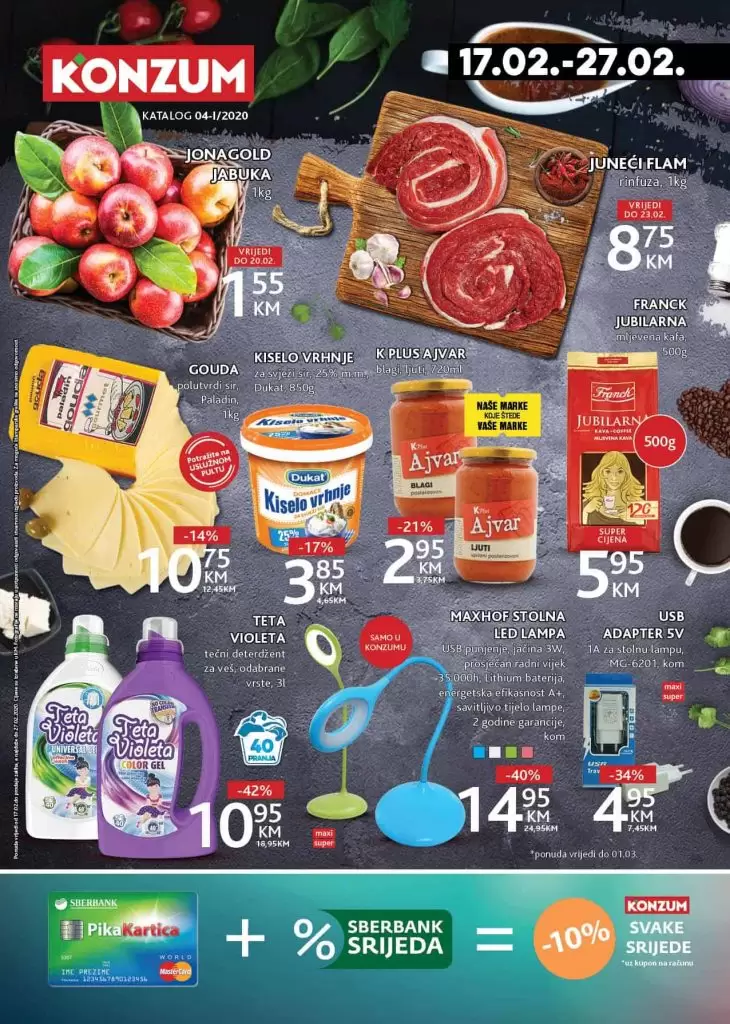 Konzum akcijski katalog. akcija. snizenje. popusti. letak. Bingo katalog.