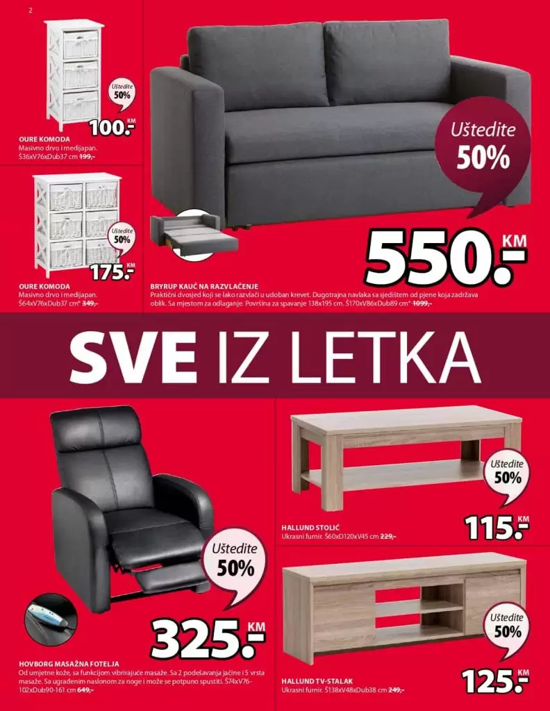 Sve u pola cijene jysk. Akcijski katalog. super akcija. popust. 