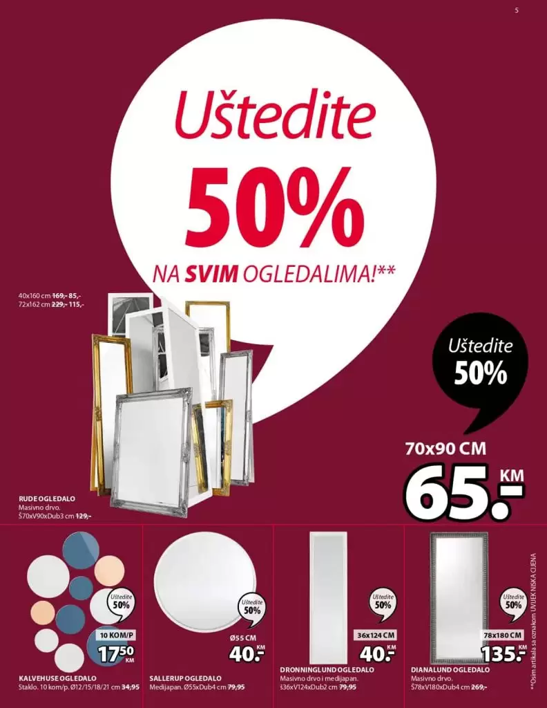 Sve u pola cijene jysk. Akcijski katalog. super akcija. popust. 