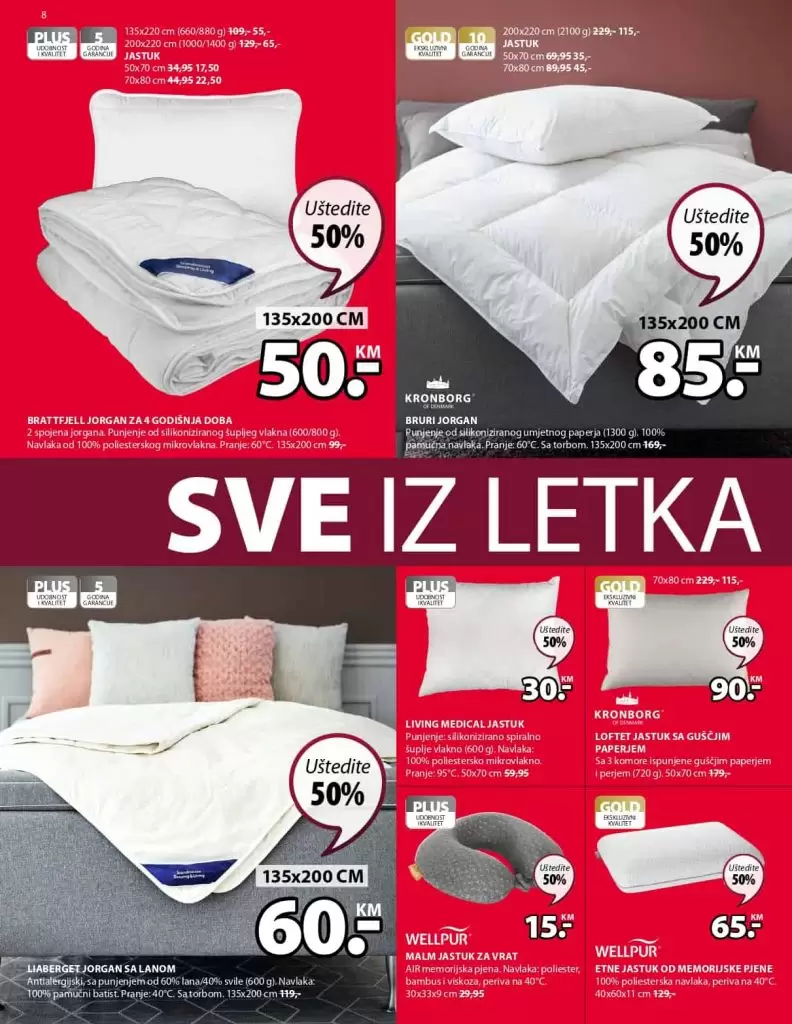 Sve u pola cijene jysk. Akcijski katalog. super akcija. popust. 