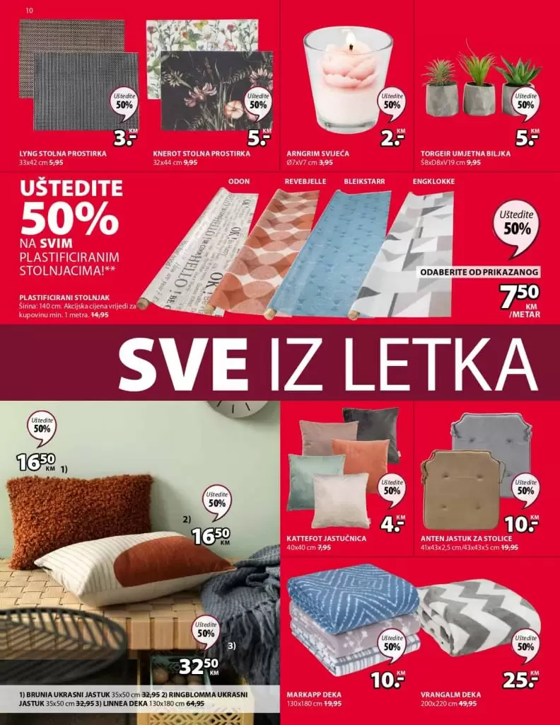 Sve u pola cijene jysk. Akcijski katalog. super akcija. popust. 