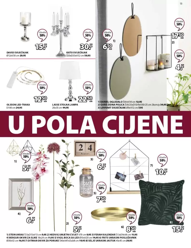 Sve u pola cijene jysk. Akcijski katalog. super akcija. popust. 