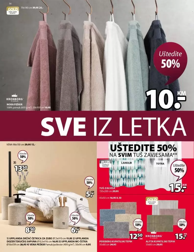 Sve u pola cijene jysk. Akcijski katalog. super akcija. popust. 