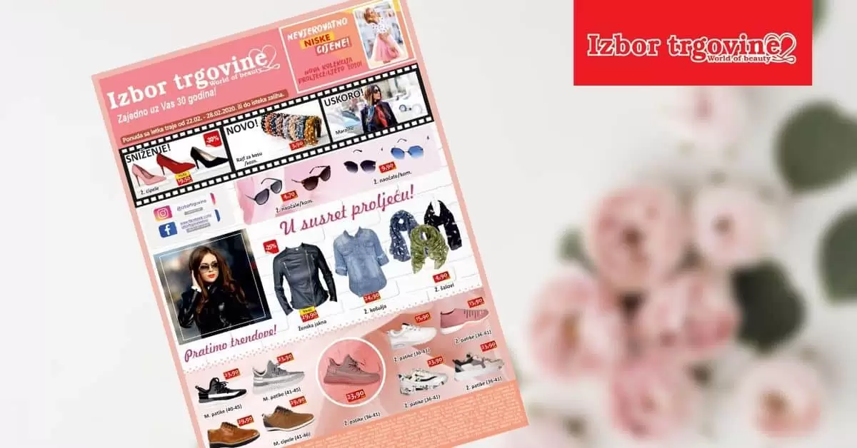 izbor trgovine akcijski katalog. super akcija. snizeno, popust.