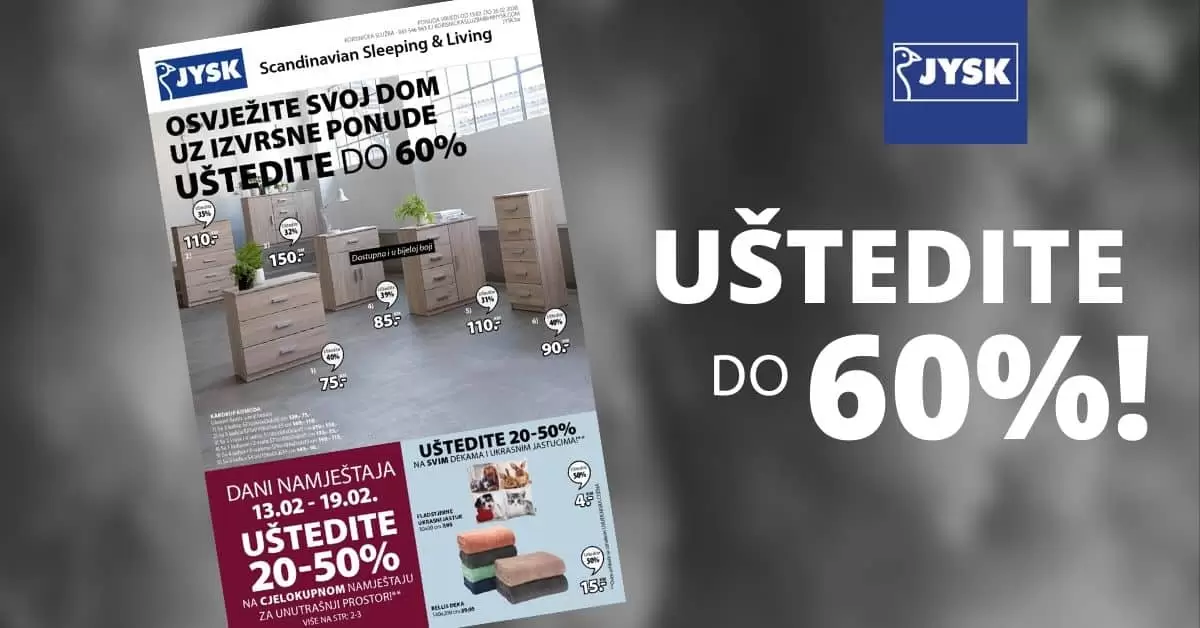 jyska katalog. akcija. popust. zaspolenje u jysku