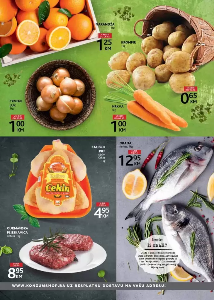 konzum, ackijski katalog. letak. popust. jaja