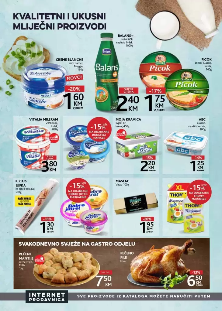 konzum, ackijski katalog. letak. popust. mlijecno