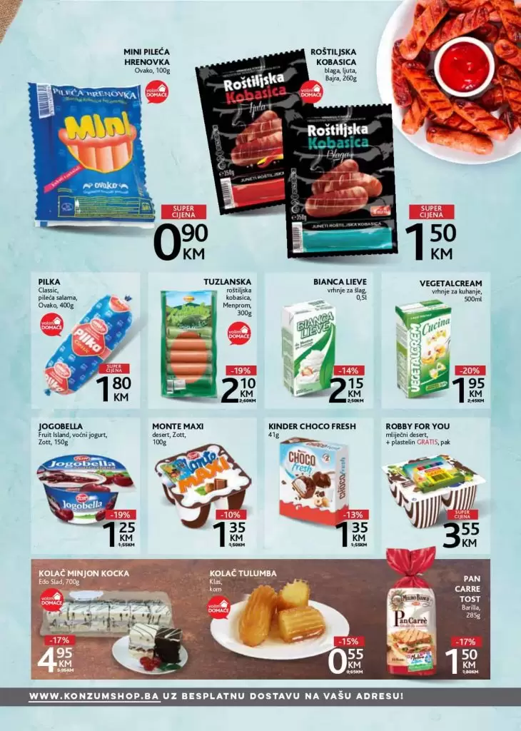 konzum, ackijski katalog. letak. popust. virsle