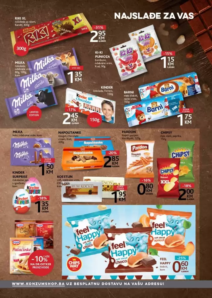 konzum, ackijski katalog. letak. popust. milka