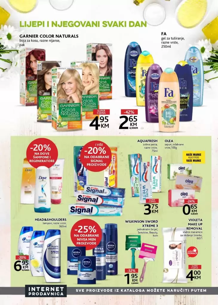 konzum, ackijski katalog. letak. popust. garnier color naturals