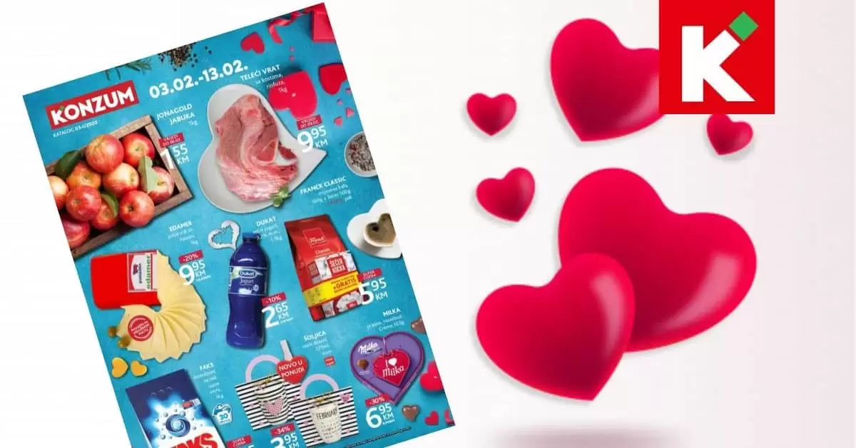 konzum, ackijski katalog. letak. popust. tava