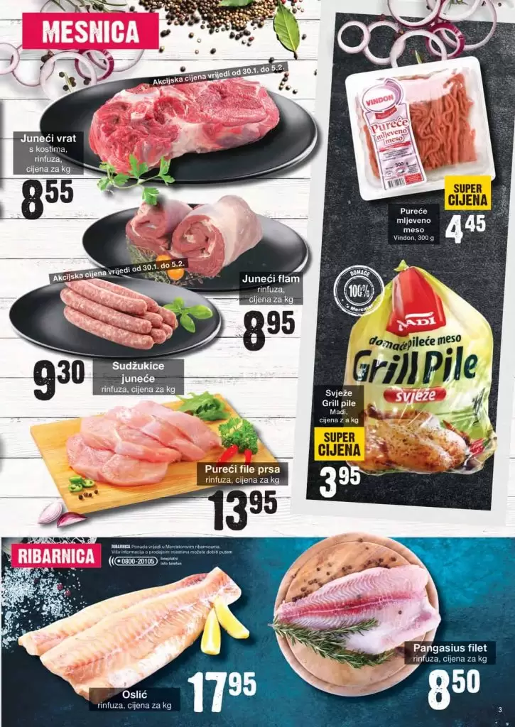 Mercator akcijski katalog. snizenje. akcija. katalog. snizeno. letak. mercator lozionicka meso
