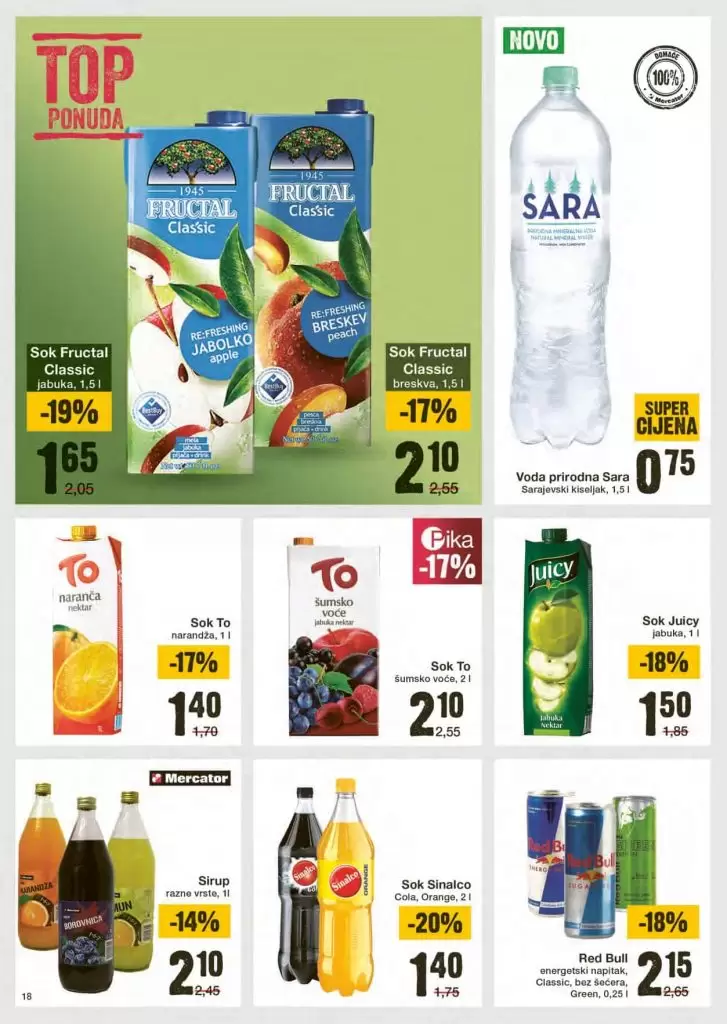 Mercator akcijski katalog. snizenje. akcija. katalog. snizeno. letak. mercator lozionicka sokovi