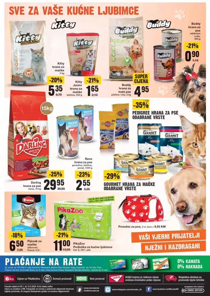 Mercator akcijski katalog. snizenje. akcija. katalog. snizeno. letak. mercator lozionicka hrana za kucne ljubimce