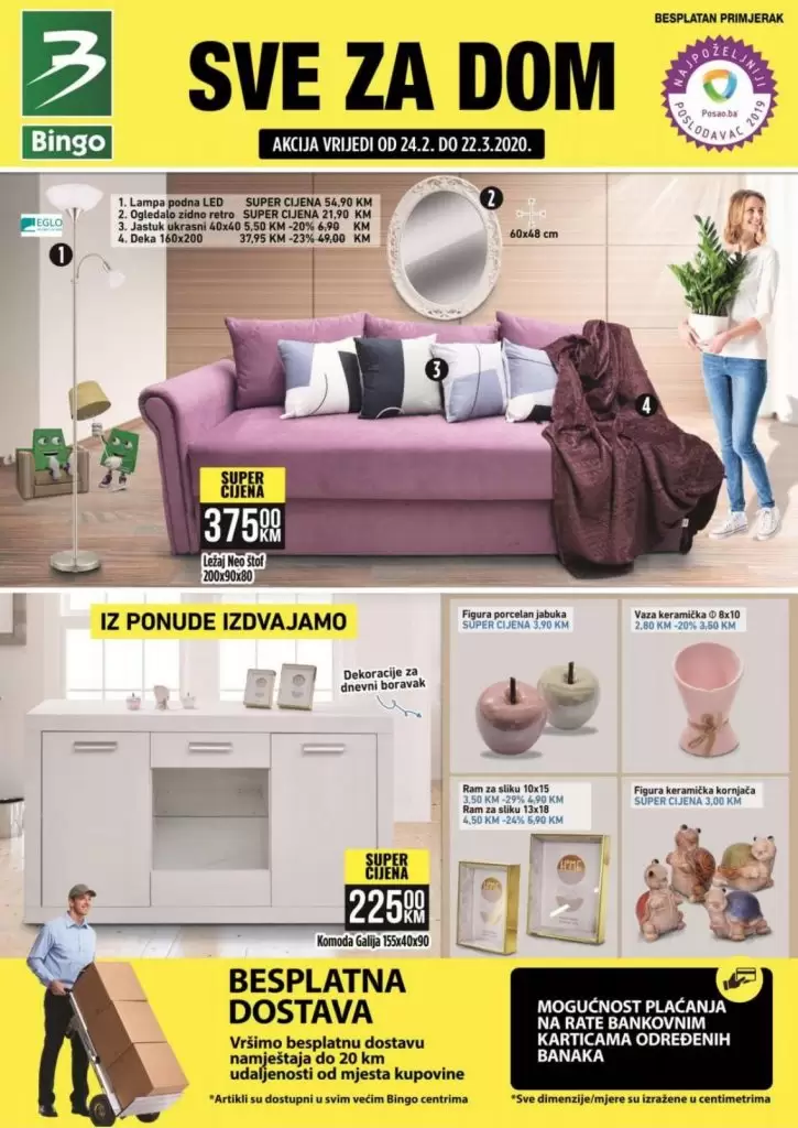 Bingo akcijski katalog namjestaja.  dvojsed 