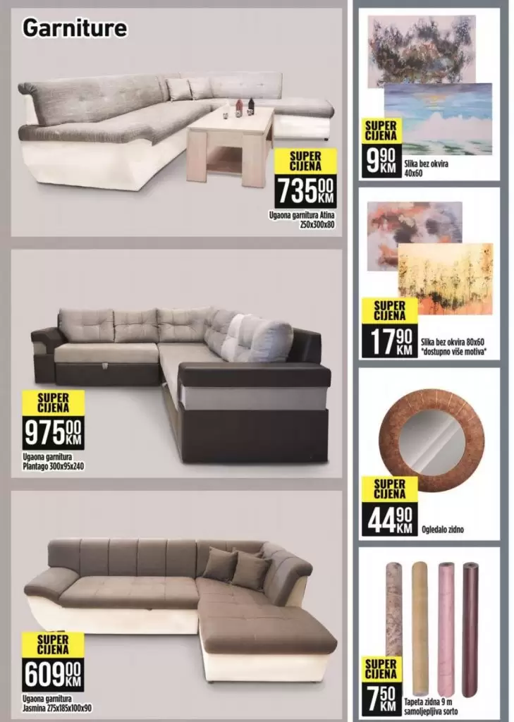 Bingo akcijski katalog namjestaja.  ogledalo