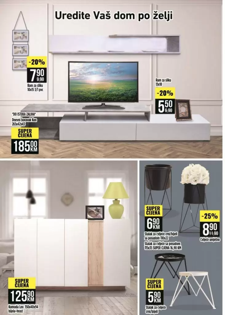 Bingo akcijski katalog namjestaja.  komoda za tv