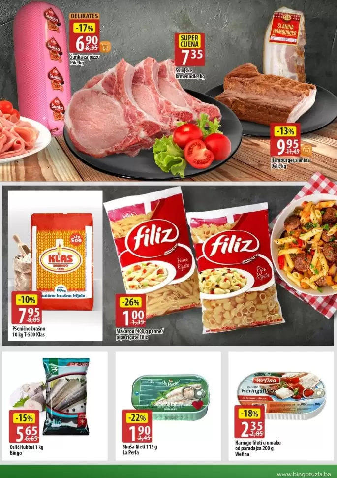 Bingo vikend akcija. kataloska akcija bingo., Katalog  tjestenina