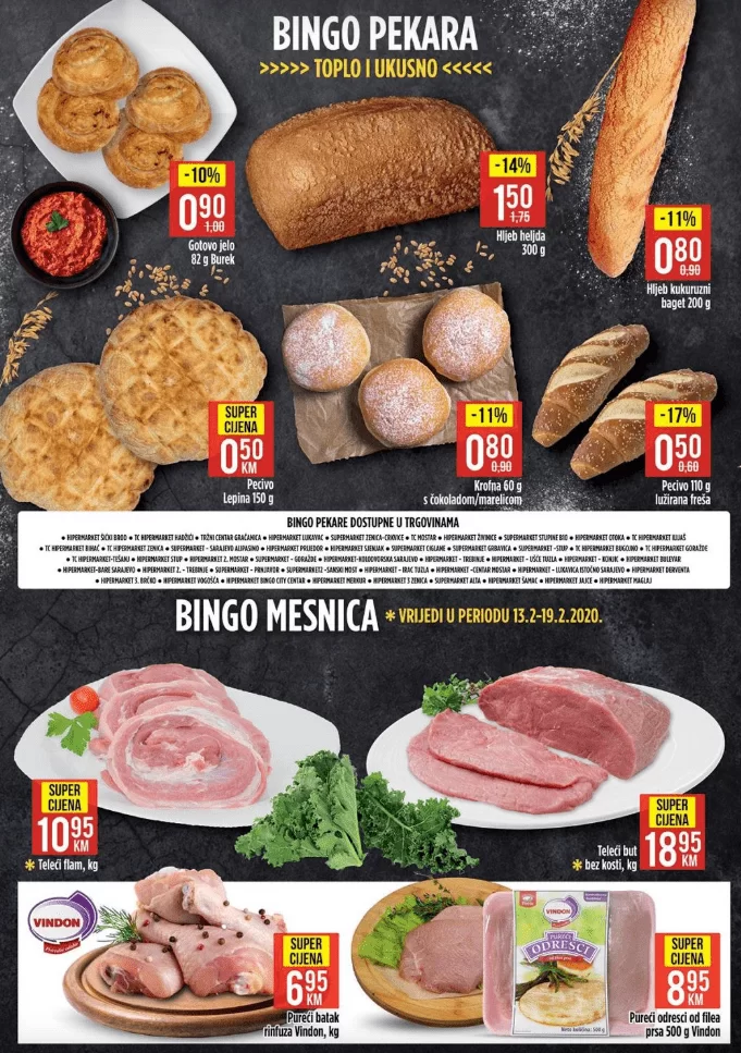  Bingo akcijski katalog. snizenje. popust. konzum katalog. bingo katalog pekara