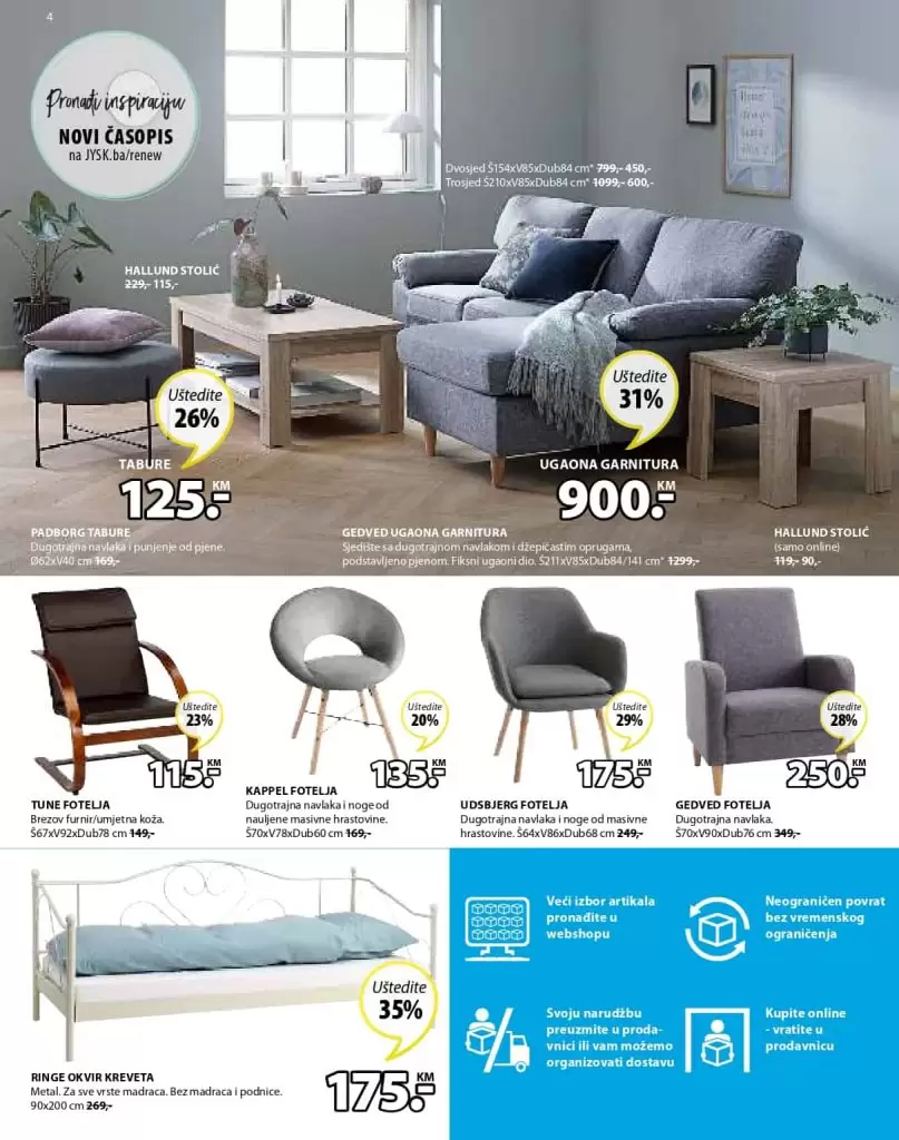 Jysk akcijski katalog. Jysk sararajevo. jysk.ba akcija stolica. Jysk madraci garancija. Jysk povrat novca.  kauc
