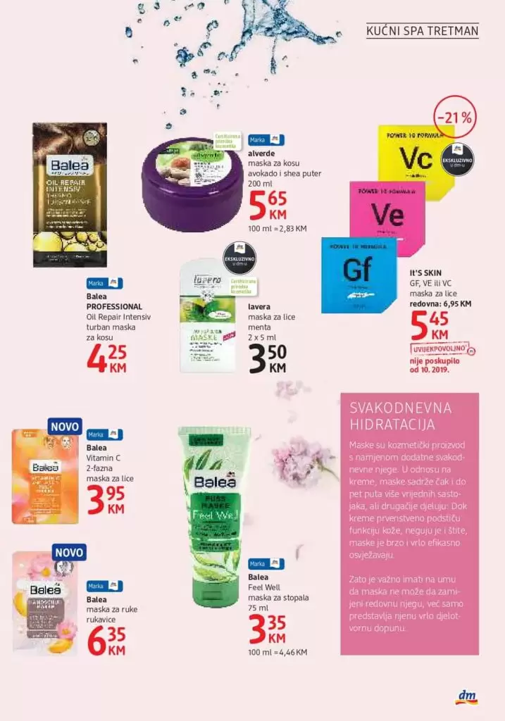 dm akcijski katalog. dm katalog. letak. akcija. snizenje. snizeno. losion za tijelo 