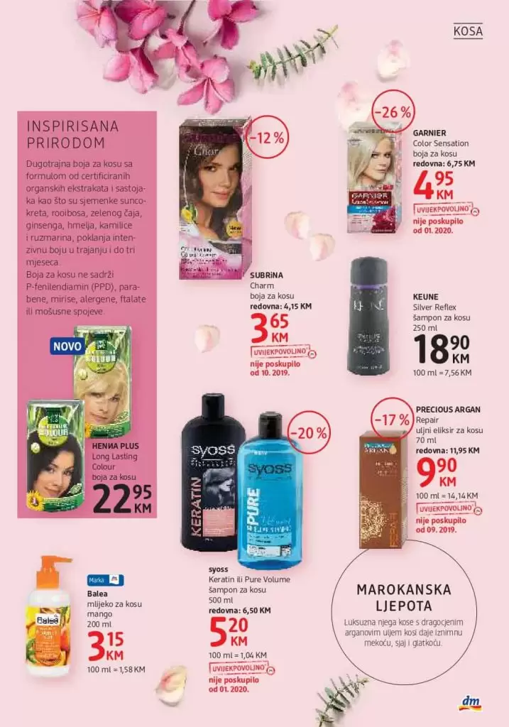 dm akcijski katalog. dm katalog. letak. akcija. snizenje. snizeno. losion za tijelo farba za kosu