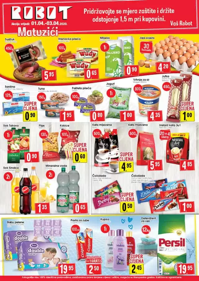 robot akcijski katalog. korona virus. prehrana. snizenje. akcija. 