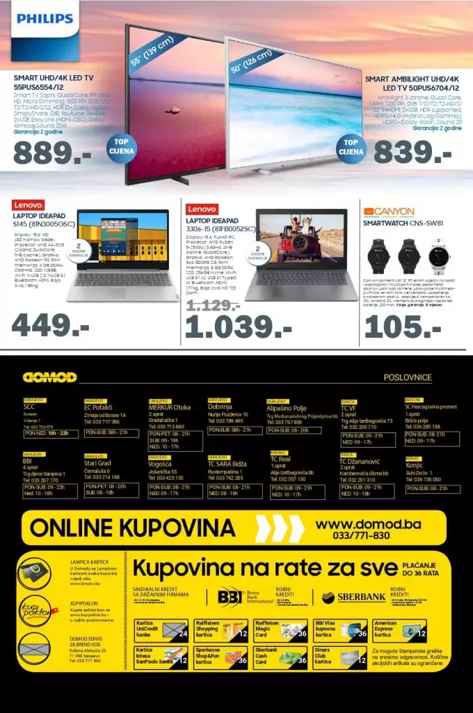 domod black friday. domod katalog. domod televizori.
