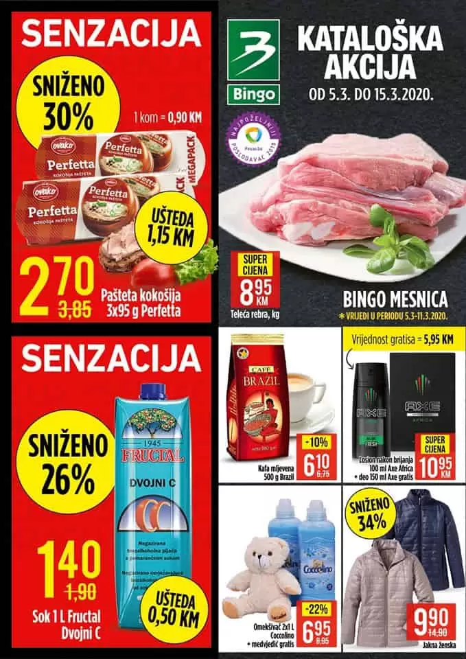 bingo akcijski katalog. snizenje. popust. akcija. snizeno. 