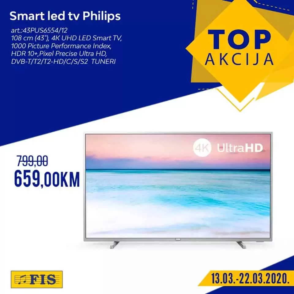 Fis top akcija. fis katalog. snizenje. popust. smart tv 