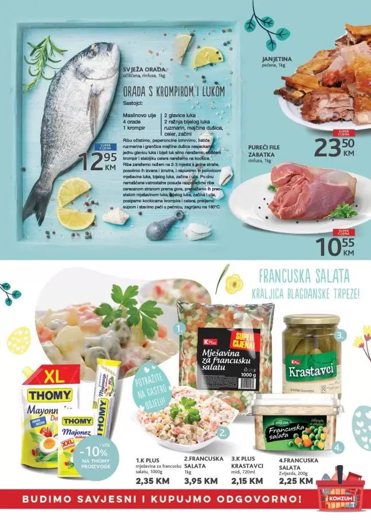 Konzum akcijski katalog. korona virus. snizenje. akcija. popusti. snizeno. 