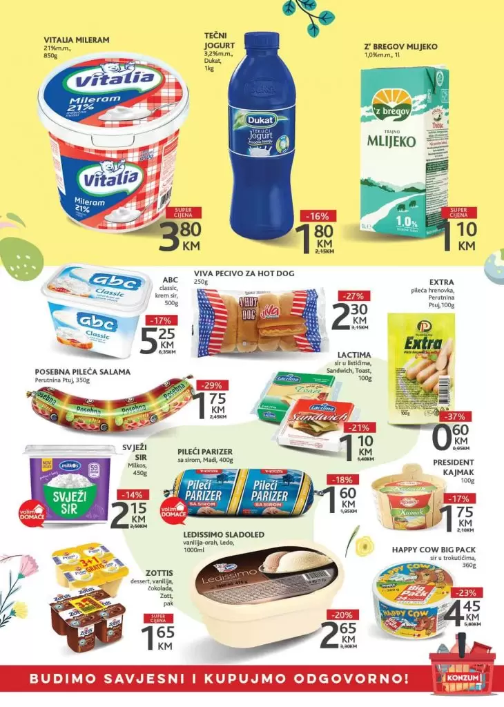 Konzum akcijski katalog. korona virus. snizenje. akcija. popusti. snizeno. 