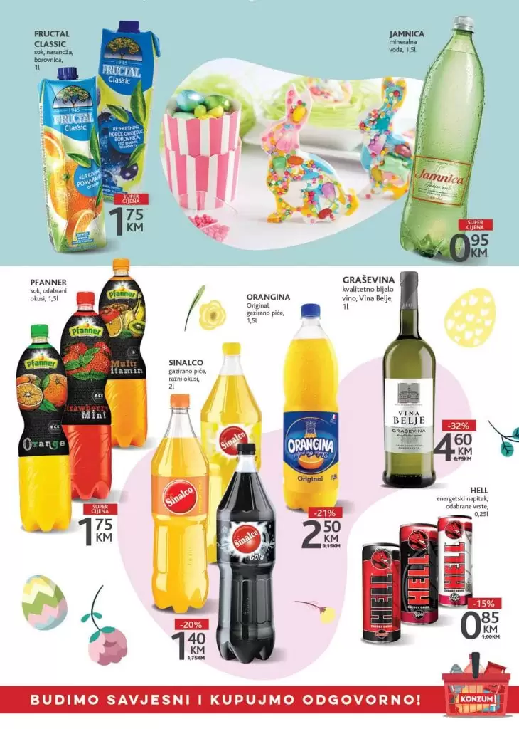 Konzum akcijski katalog. korona virus. snizenje. akcija. popusti. snizeno. 