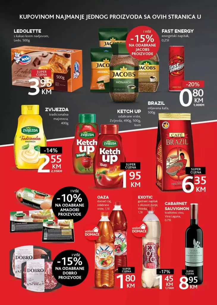 Konzumova fantasticna akcija. snizenje. snizeno, popust. akcija. kafa majoneza.