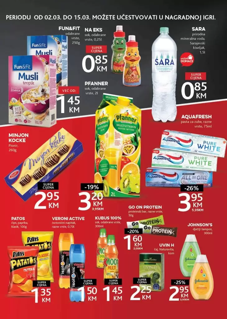 Konzumova fantasticna akcija. snizenje. snizeno, popust. akcija. sok. mlijeko