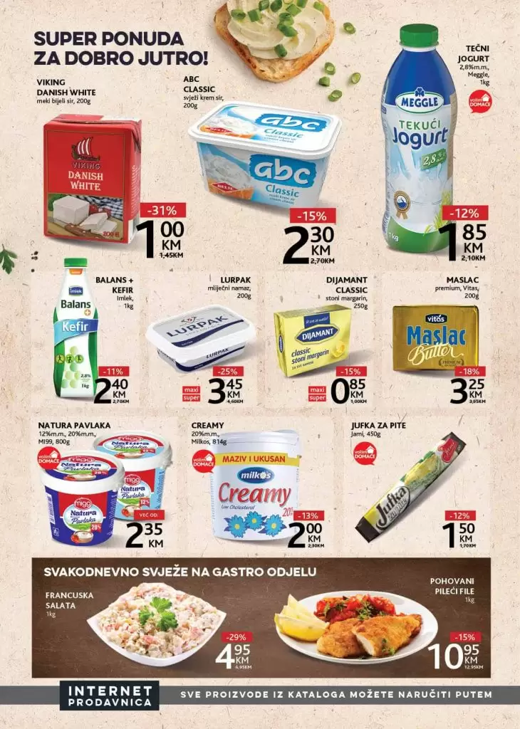 Konzumova fantasticna akcija. snizenje. snizeno, popust. akcija. pripremite za korona virus