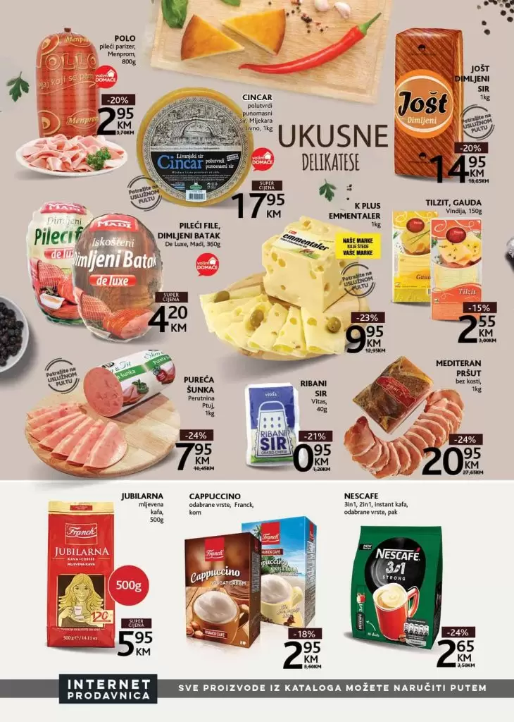 Konzumova fantasticna akcija. snizenje. snizeno, popust. akcija. osnovne zivotne namirnice